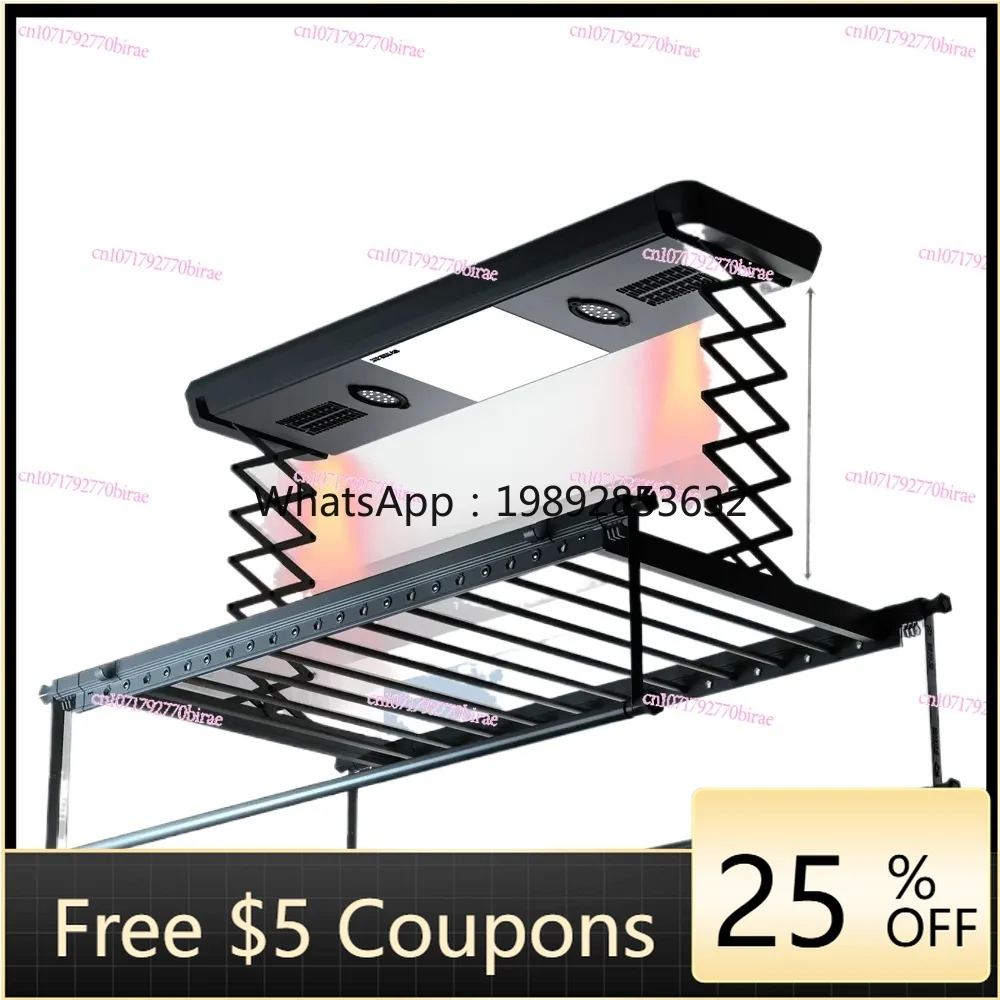 Electric Hanger Balcony Telescopic  Drying and Sterilization Voice Remote Control Smart