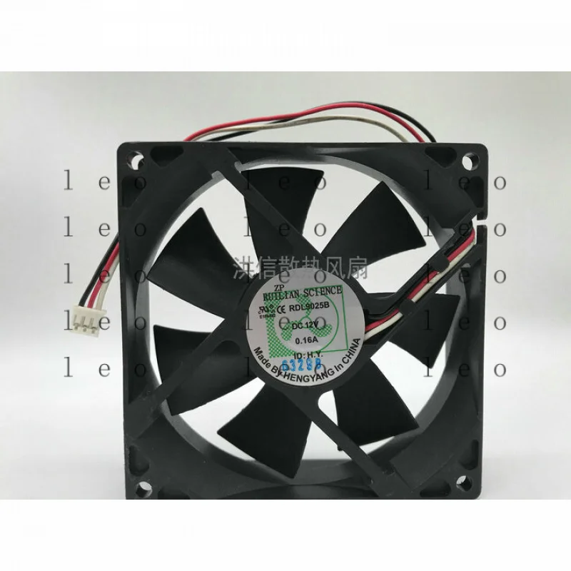 DD  1 PCS  RUILIAN SCIENCE  Fan  RDL9025B   DC 12V 0.16A  90*25MM    3  Pin