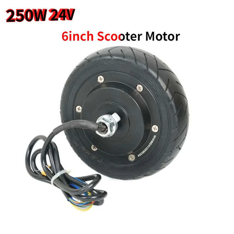 

250W 24V Electric Scooter Motor Hoverboard Rubber Motor 6 Inch 1 Round Factory Price Scooter Modification and Replacement Parts