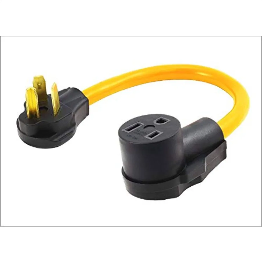 

220 Adapter Plug20Inch 250V 1030P to 650R Heavy Duty 30 Amp Dryer Male Plug to 50 Amp (Welder) Socket Adapter Cable