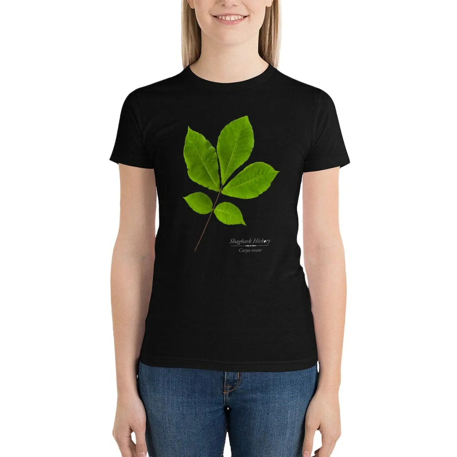 Shagbark Hickory Tree T-Shirt cute clothes animal print shirt for girls t shirts for Women