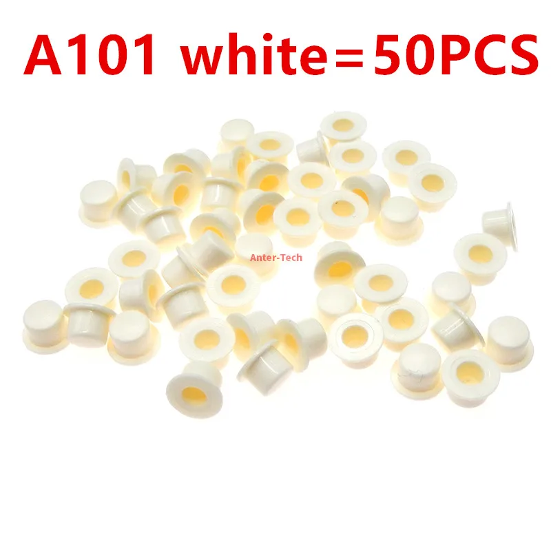 50Pcs A101 Touch button switch round cap type for 6 × 6 6 * 6mm smooth micro switch inner hole 3.1/3.4mm color cap button kit