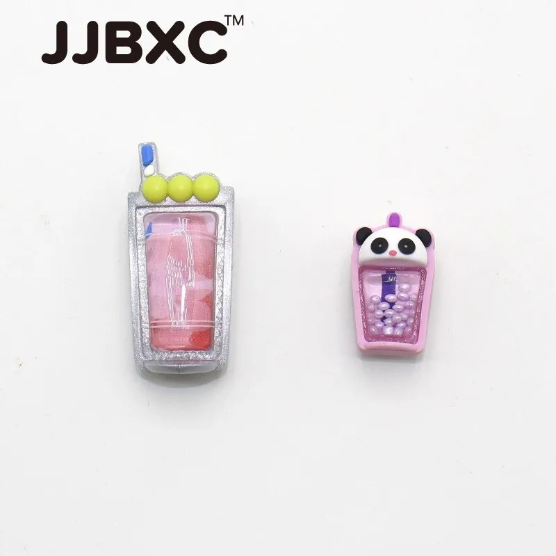 JJBXC Charm Shoe Buckle - Cartoon Panda Design with Lemon Theme - DIY Boba Inspired Accessory
