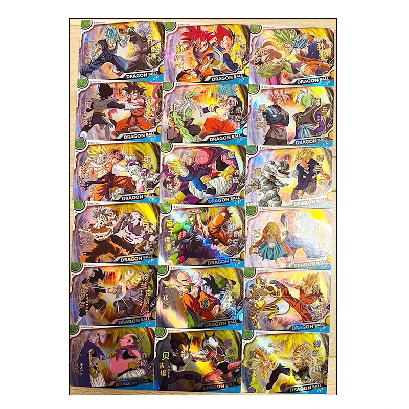 Anime Dragon Ball Kakarotto Broli Trunks Vegeta Iv Character Bronzing Game Collection Flash Card Cartoon Toys Christmas Gift