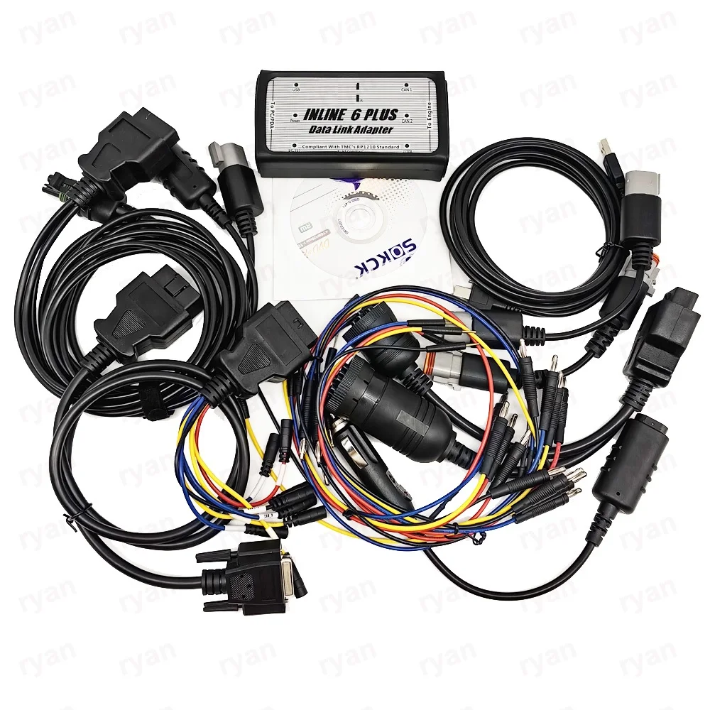 Data Link Adapter For cummins inline6 Heavy Duty Diagnostic Tool Scanner USB inline 6 Scanner Truck Diagnostic V8.9 With Keygen