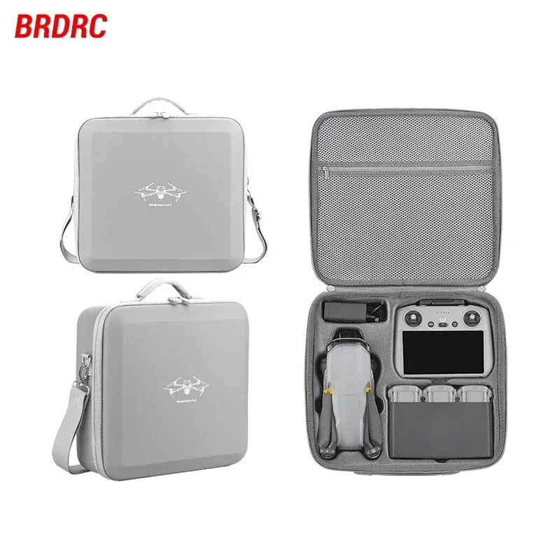 BRDRC Storage Bag for DJI Air 3S/Air 3 Drone Remote Controller Battery Shouder Case for Air 3 Portable Hard Shell Bag Accesories