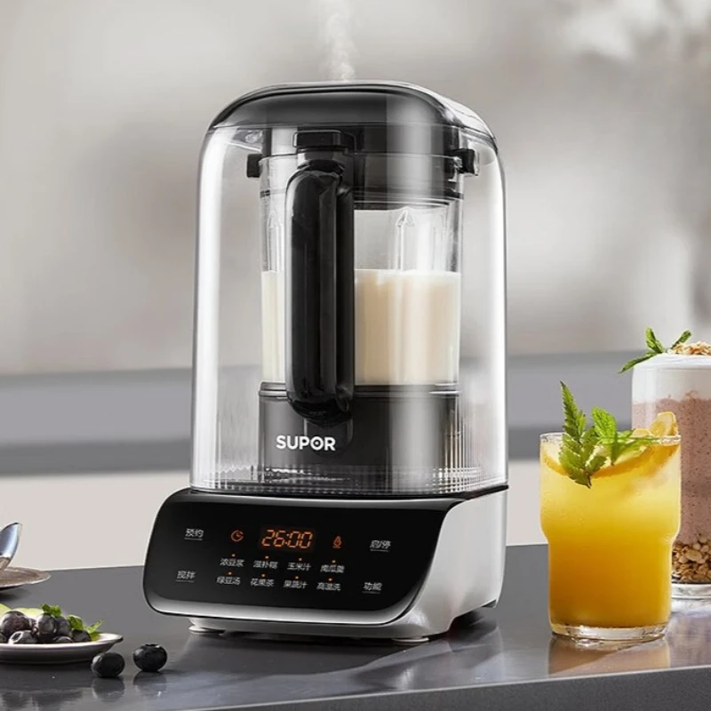 SUPOR 1.2L Multi-functional Home Blender with Heating, Filter-Free, Timer, Ice-Breaking, and Steam Cleaning Functionality