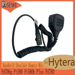 RISENKE-Micrófono de altavoz para Hytera Pd706g, Pt580, Pt580h Plus, Walkie Talkie, Radio bidireccional, micrófono remoto de hombro de mano