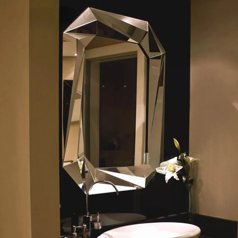 

Large Decorative Mirror Modern Hanging Squares Shower Full Length Decorative Mirror Vanity Espelho Grande Decoration Home