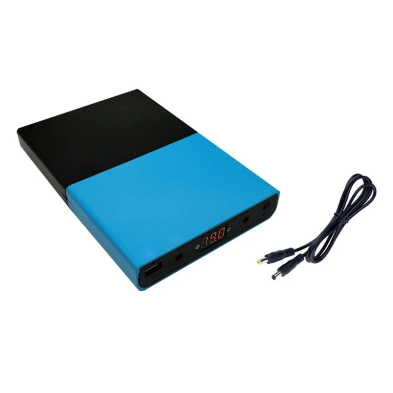 Multifunctional 12x18650 Battery Enclosure UPS Power Supply Case Box with Charging Light & Switches Battery Not Included