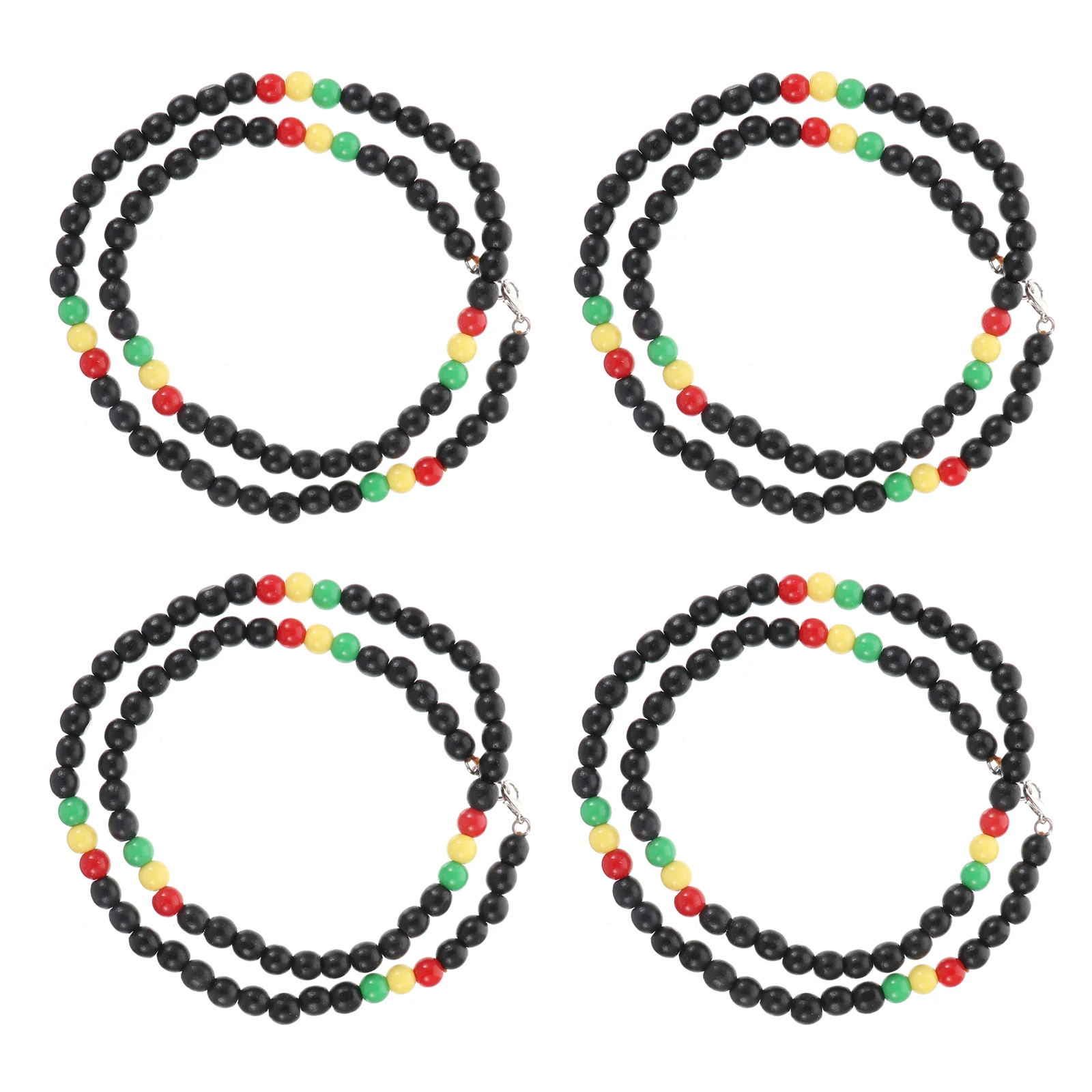 

4Pcs Wooden Beads Mask Chain Simple Practical Lanyard Eyeglasses Holder MultiFunction Clips AvoidLosing Glasses Mask FaceCover