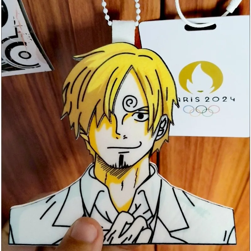 

New One Piece Non-woven Fabric Pendant Keychain Sanji Anime Action Figure Goods Cute Toy Key Bag Decoration Model Christmas Gift
