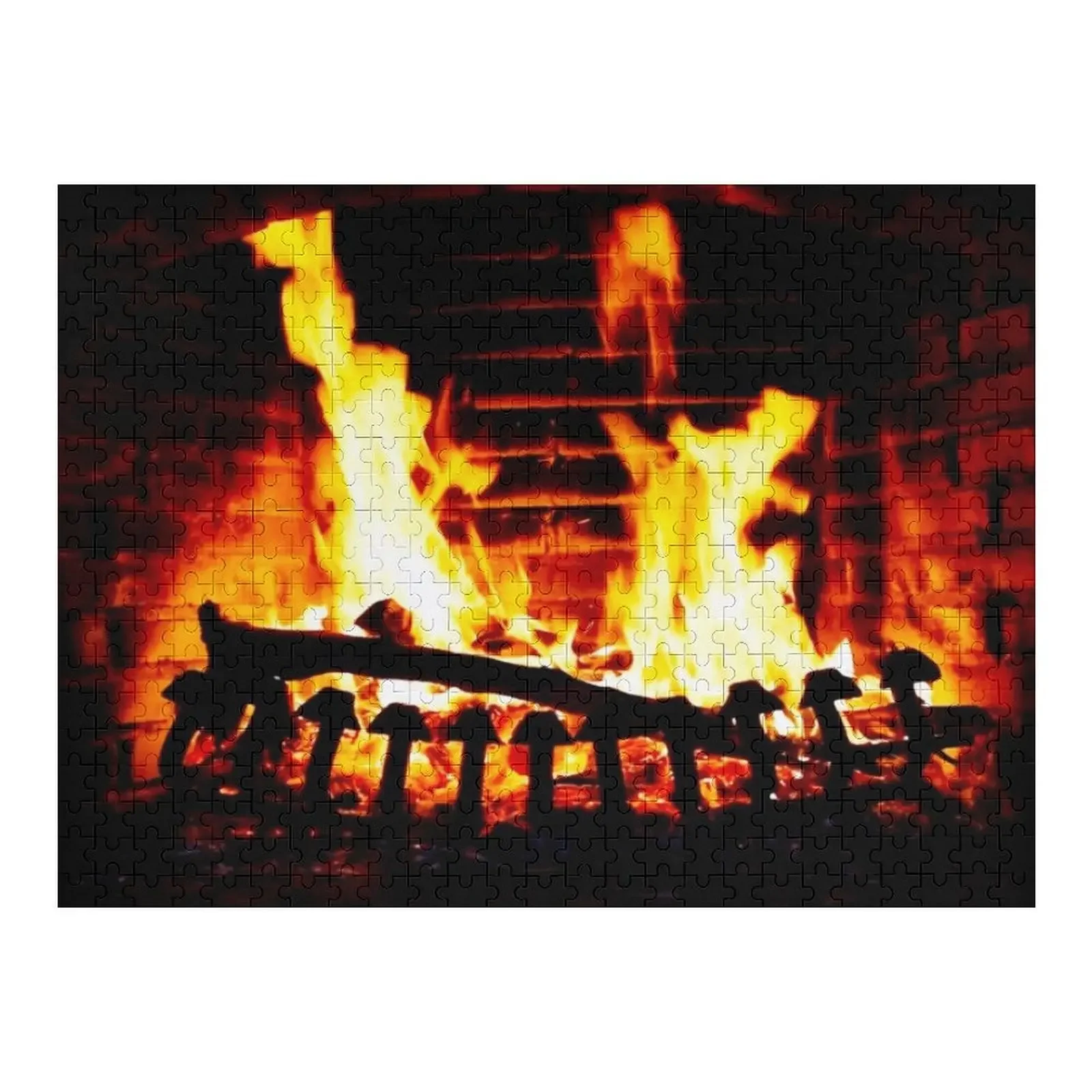 겨울철 영국 펍에서의 폭죽처럼 소리 나는 벽난로, 불 애호가들을 위한 맞춤형 퍼즐, 어린이와 성인을 위한 나무 퍼즐