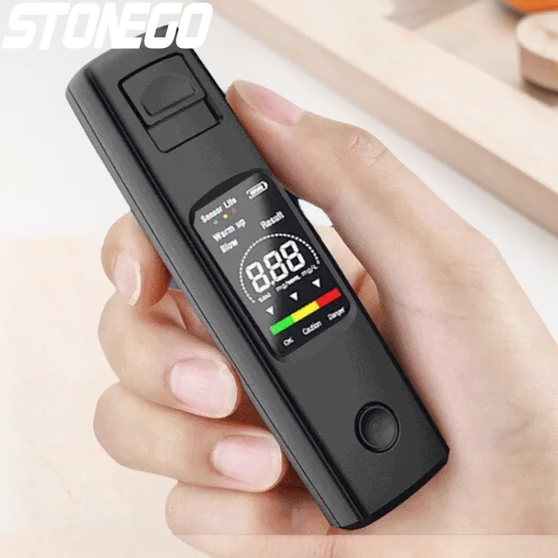 

Портативный алкотестер Stonego: высокоточный прибор для проверки водителей на алкоголь, детектор алкоголя в выдыхаемом воздухе для обеспечения безопасности дорожного движения