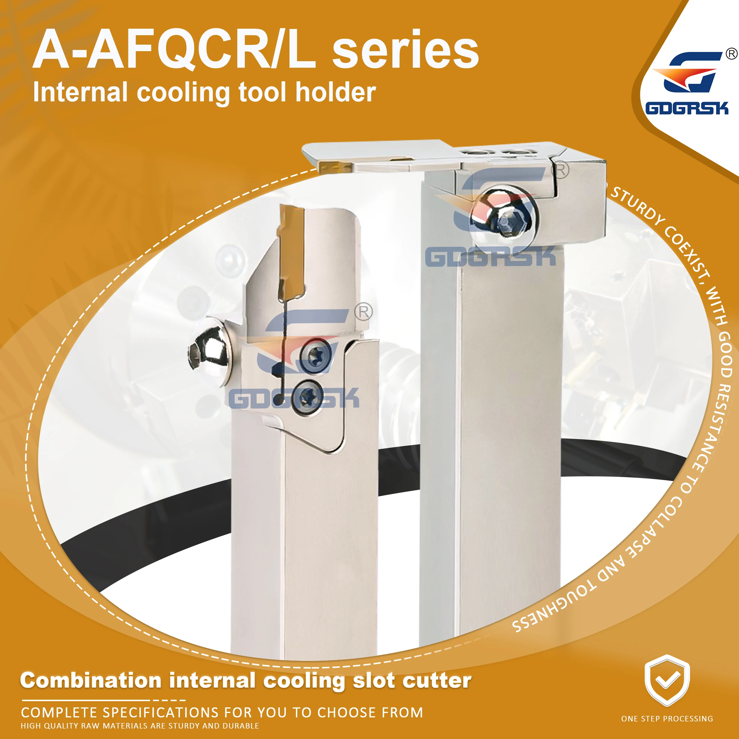 A-MGMN-3T5R/5L CNC Combination Inner Cooling Outer End Groove Cutter Head A-AFQCL2020B Seven Characters Type Cut Off Tool Holder
