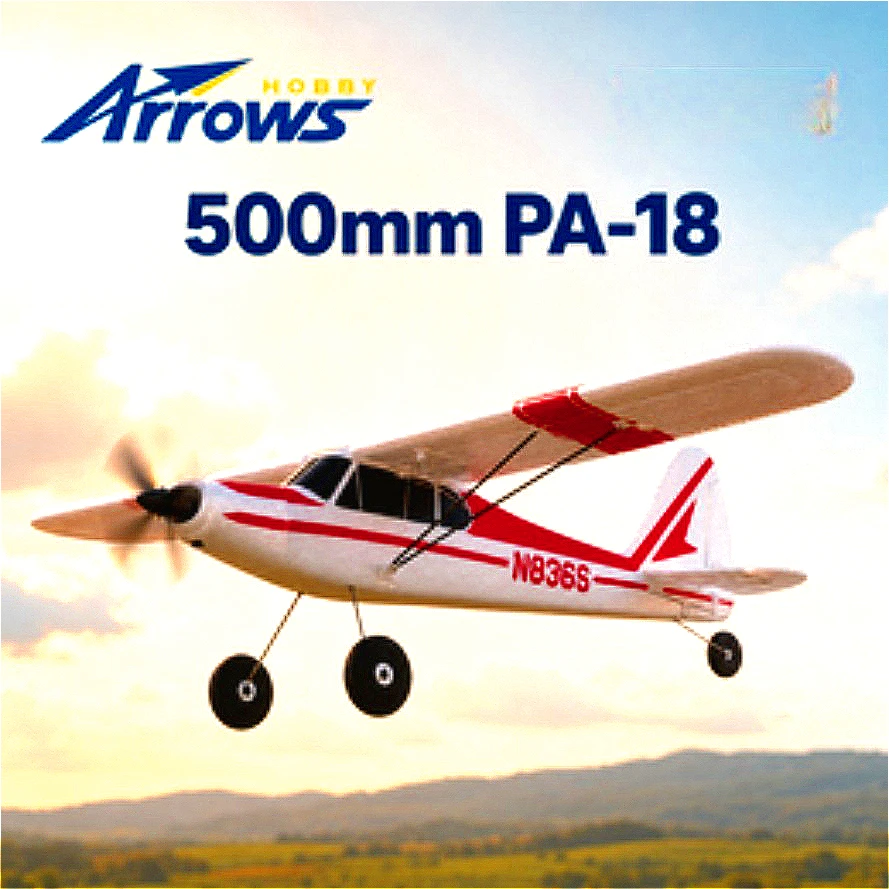 FMS PA‑18 500mm Beginner Fixed‑wing RC Airplane Electric Foam RC Plane Model for Starters