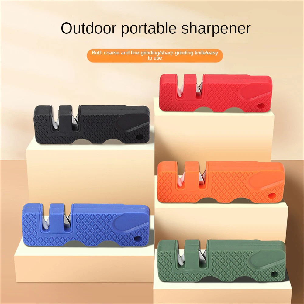 Polished Delicate Easy To Carry Easy To Use Mokou Knife Sharpener Small Volume V Shape Disassembly Design Double Sided Portable