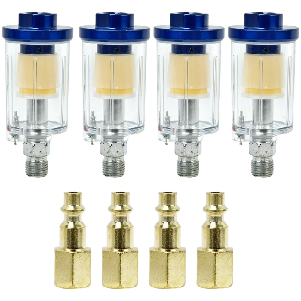 8PC Spray Tool Water Filter Grid Assembly with Copper Plated Ferrules for Inner Thread Applications in Industrial Use