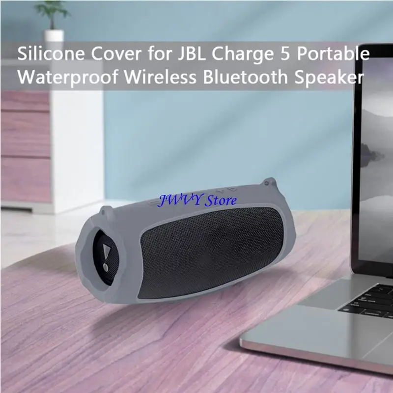 573A 1pc 충전 용 스트랩 피부 덮개가있는 케이스를위한 화려한 실리콘 보호 5 스피커