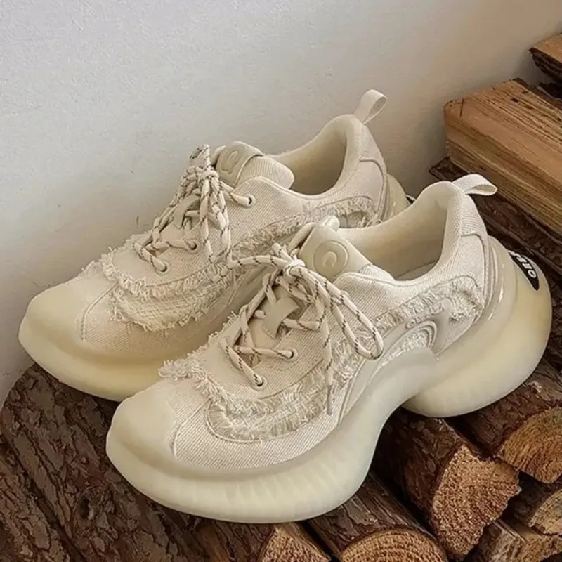 

2025Vintage dad shoes with thick soles for height increase, unisex style, new autumn and winter casual outdoor sports mesh shoes