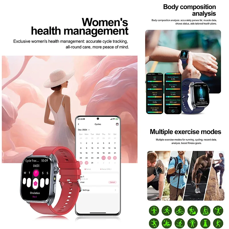 Nowy Smartwatch z funkcją EKG+PPG, pomiarem MET, temperatury, stresu, treningiem oddechu i pomiarem ciśnienia krwi.