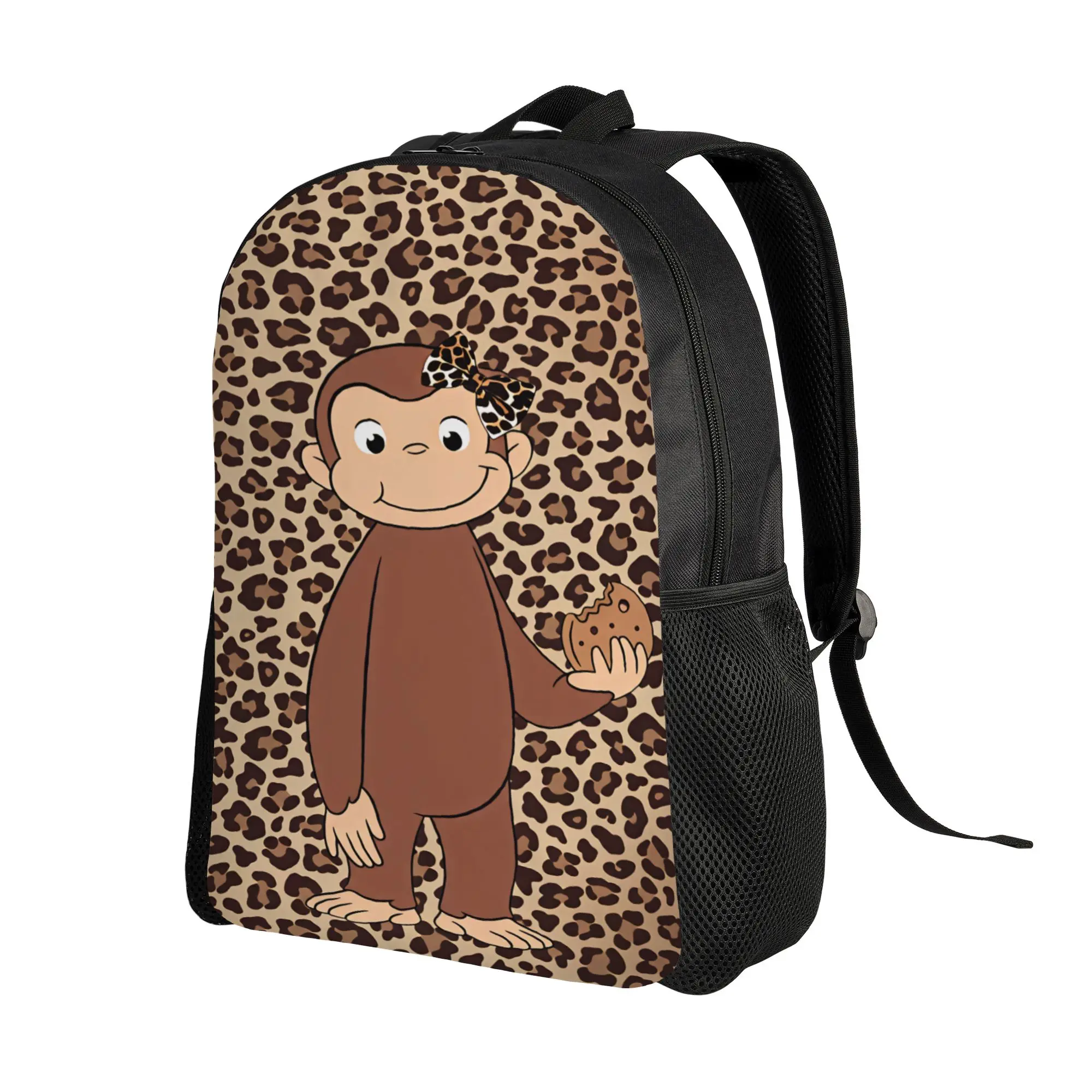 Curious George Monkey Backpack  Casual Backpacks Student Unisex University Large High School Bags Designer Rucksack