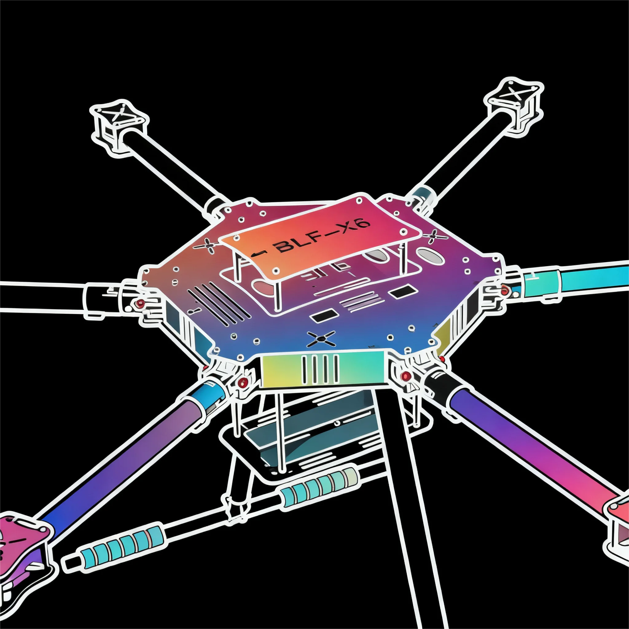 FPV F960 cadre hexa-rotor ZD960 entièrement en Fiber de carbone bras pliable Kit de cadre hexacoptère avec train d'atterrissage pour vol FPV PIXHAWK
