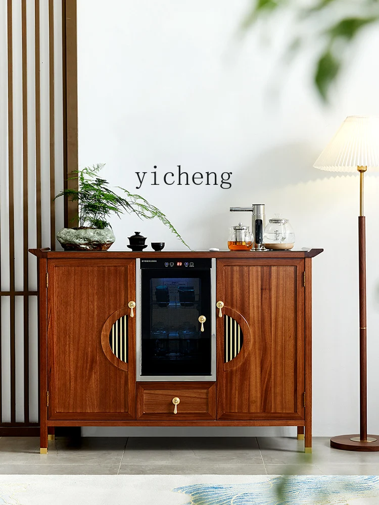 Zc2023 High-End Solid Wood Tea Machine New Chinese Smart Home Automatic with Disinfection Integrated