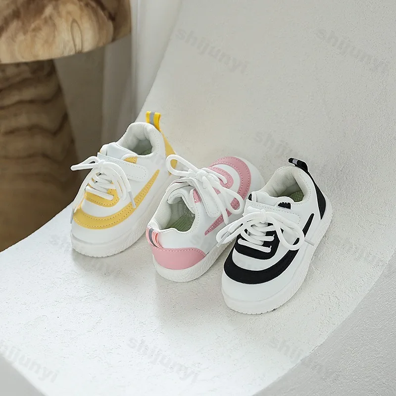Children Running Shoes Kids Casual Shoes Candy Color Soft Bottom Round Toes 2025 New Fashion Boys Girls Non-slip Sports Shoes