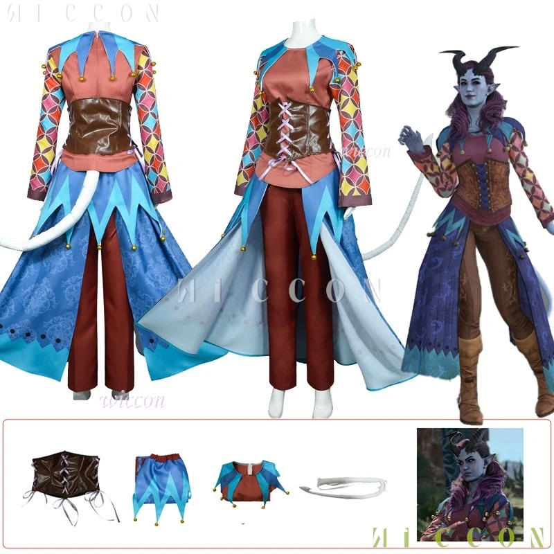 

Game BG3 Alfira Cosplay Baldur's Cosplay Gate 3 Cosplay Costume Women Uniform Halloween Party Carnaval Clothing Npc disfraz