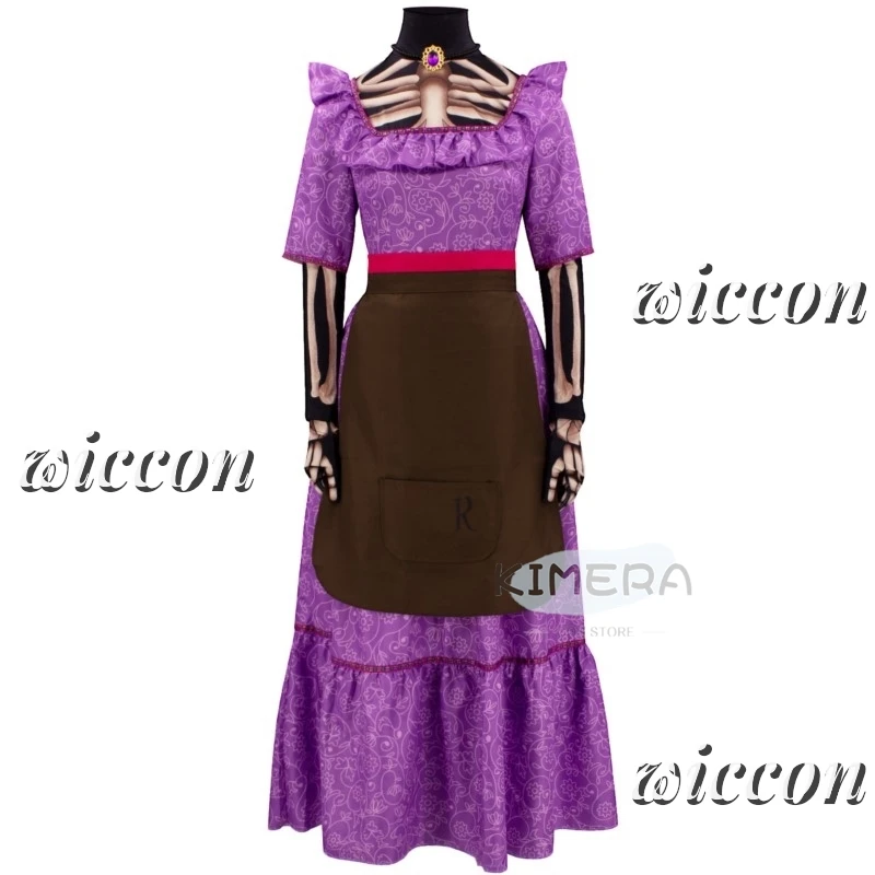 Movie CoCo Mama Imelda Costume Cosplay Girls Music Dreaming Around Halloween Family Party Fancy Purple Dress for Women