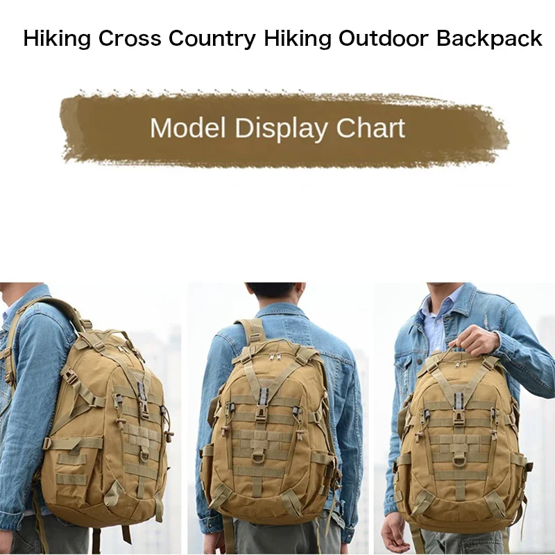 Zaino da viaggio breve per escursionismo all'aperto Zaino da uomo e da donna Jungle Cross Country Zaino da viaggio impermeabile in tessuto Oxford Borsa resistente