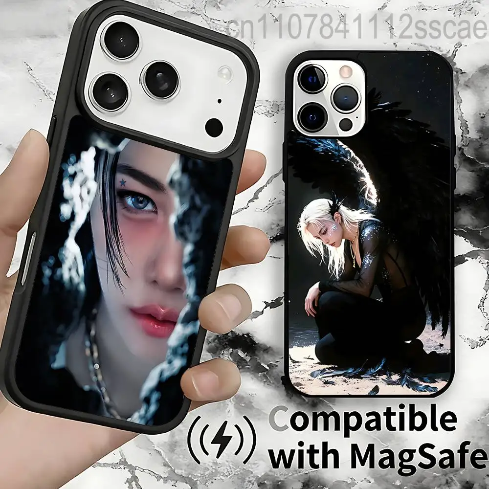 

Korean Male Idol F-Felix Magnetic Wireless Charging Case For iPhone 11,12,13,14,15,16,17,Pro,Max,Plus Shockproof Cover