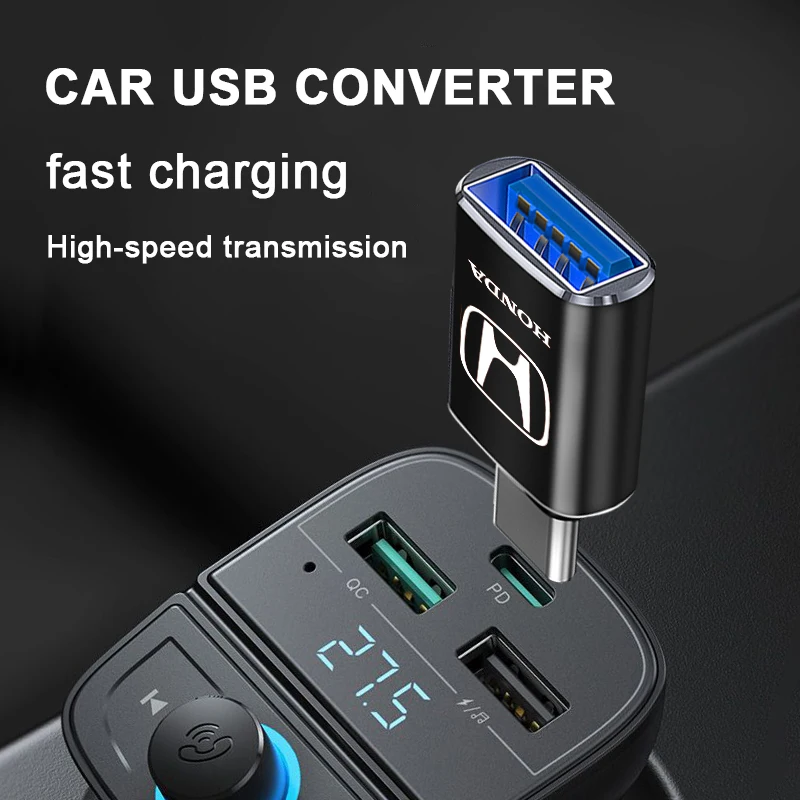 سيارة Usb نوع C محول كابل محول الشحن اكسسوارات السيارات لهوندا سيفيك صالح مدينة صرخة أكورد CB500 Cb650r فورزا 125 Hrv
