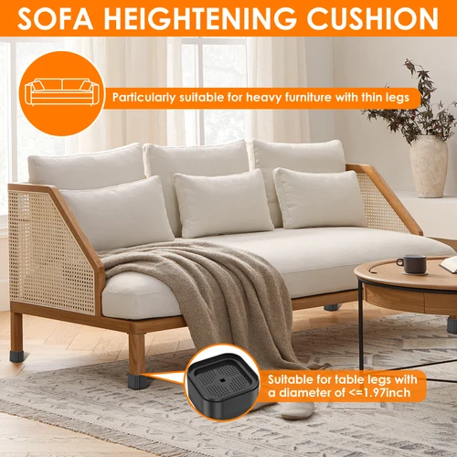 Imagen 2 del producto 8-32 Uds elevadores de muebles cama de alta resistencia silla mesa almohadilla de pie antideslizante protector de suelo muebles pies elevador de piernas