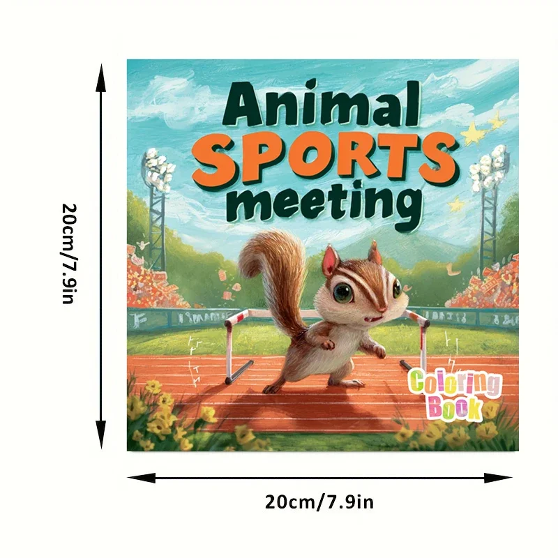 كتاب تلوين اجتماع رياضي الحيوان للبالغين |   كتاب تلوين مكون من 28 صفحة، مستلزمات الرسم لعيد الميلاد وعيد الشكر