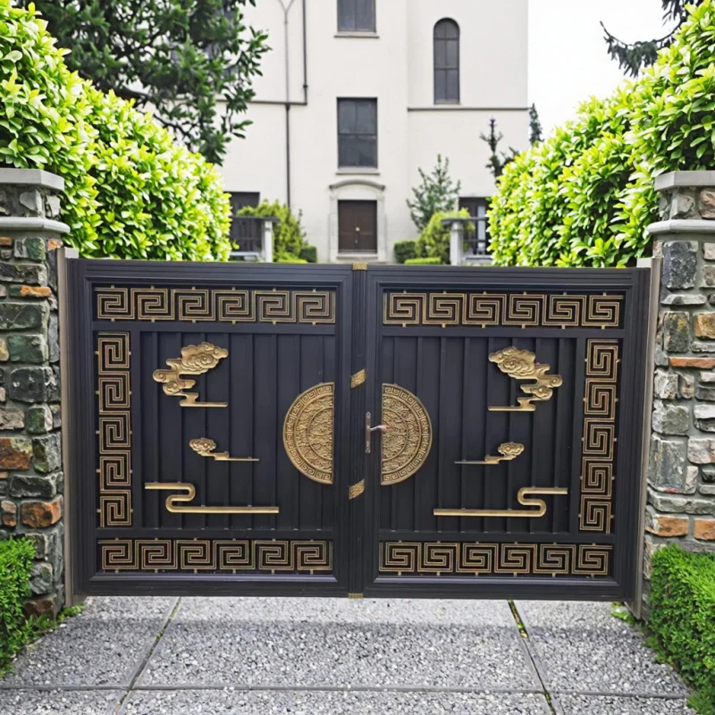 custom.Style Powder Coated Gate Aluminium Courtyard Gate Garden High Quality Entrance Security Gate