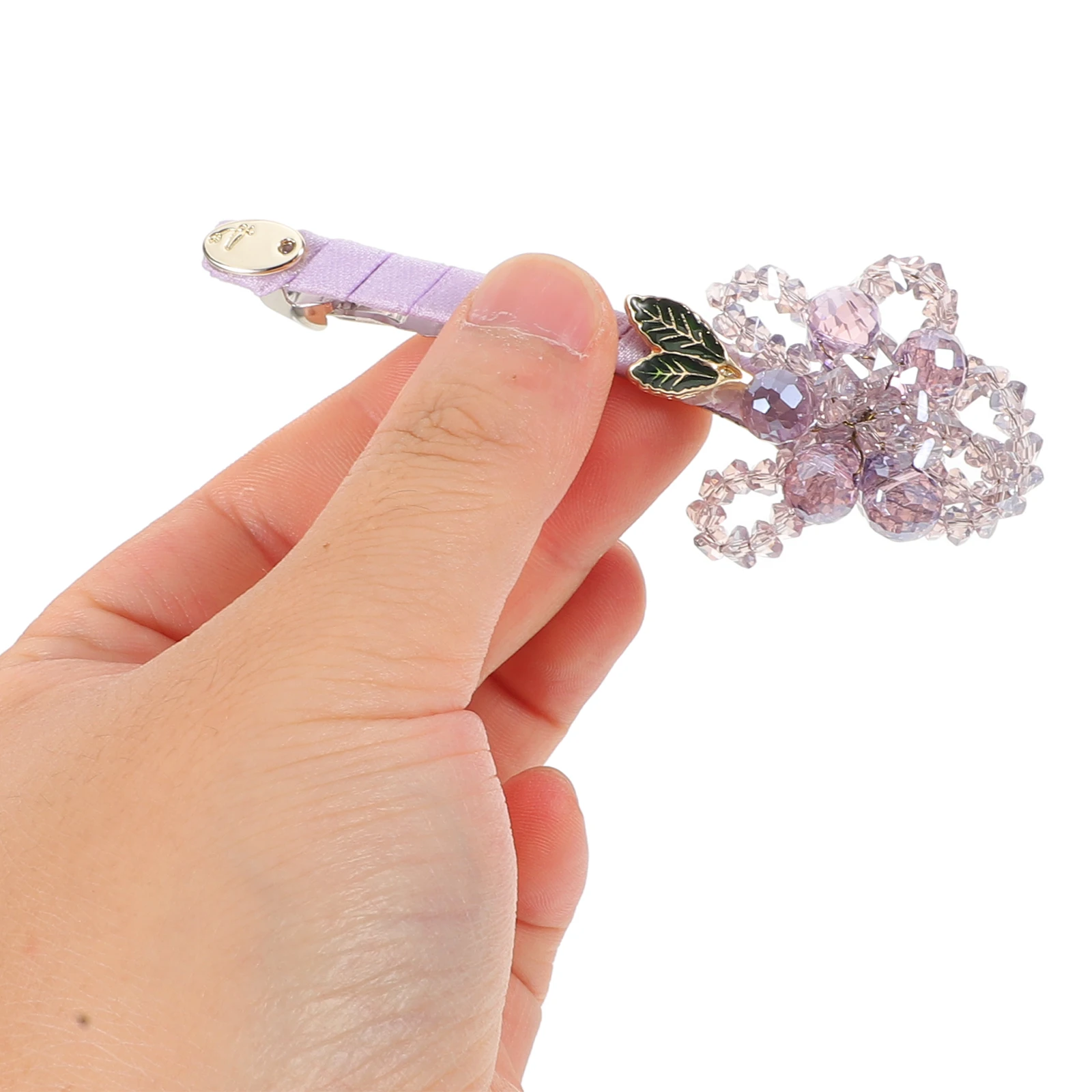 

2pcs Flower Spring Claw Accessories Women Girls Bridal Wedding Party Elegant Crystal Decorative Luau Beach Hairpin for Women