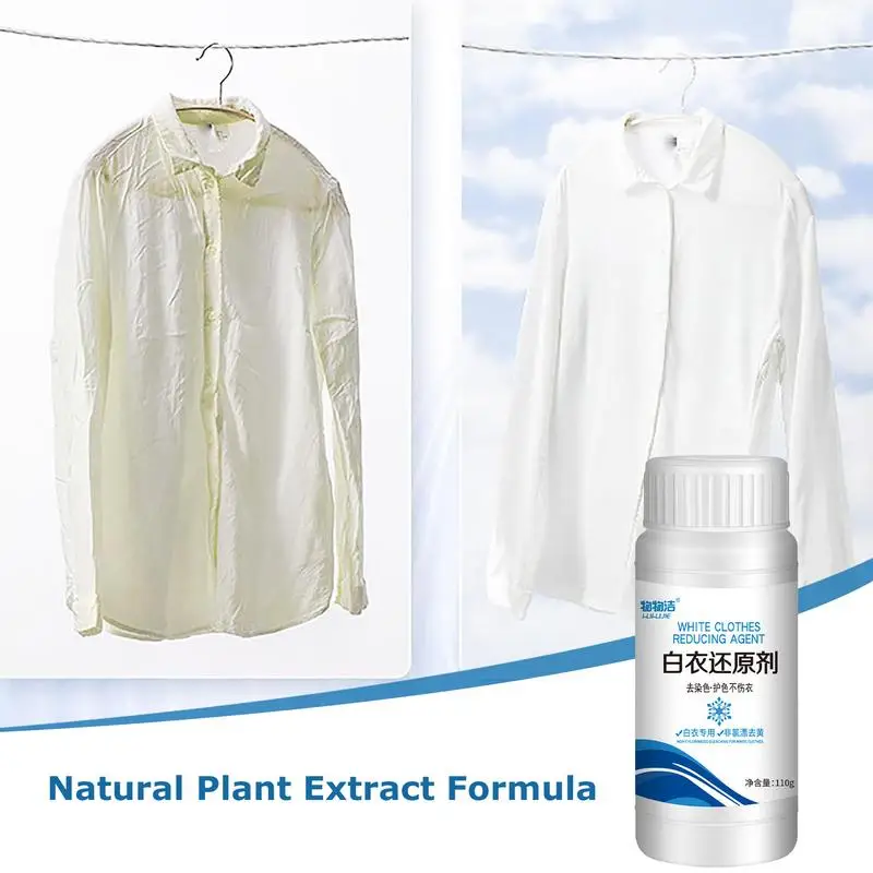 Laundry Whitener Clothes Brightener High Efficiency Stain and Odor Removal Enzyme Boosters for White Shirt Dress Sheets White