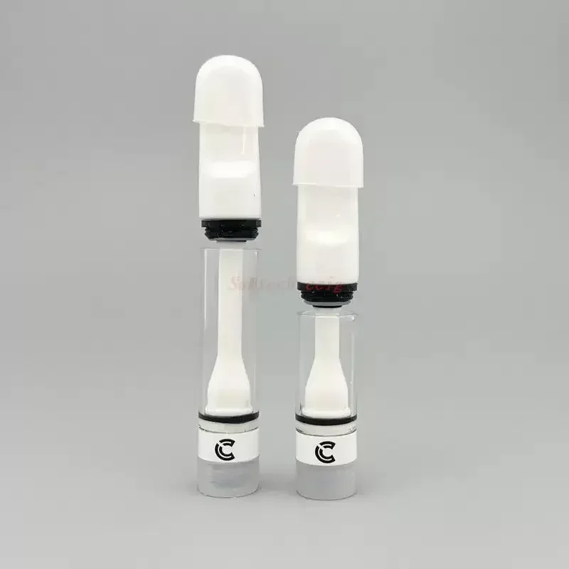 

10 шт./лот, картриджи для вейпа, тележки, распылители, полностью керамический картридж, 510 ниток, вейп, 0,5 мл, 1,0 мл, стеклянный бак для вейпера из пирекса, Ecig