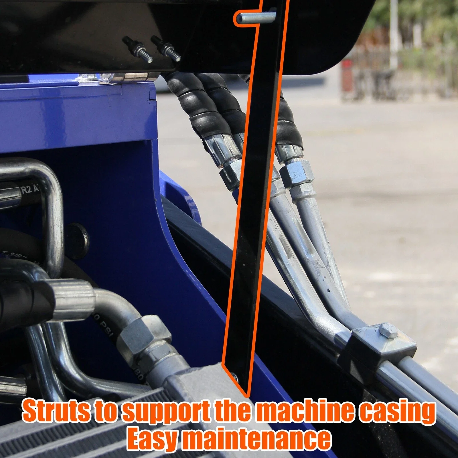 Hydraulic 22HP Skid Steer Loader Crawler Pair with tray fork - easy to operate USA Inventory  Radiator EPA