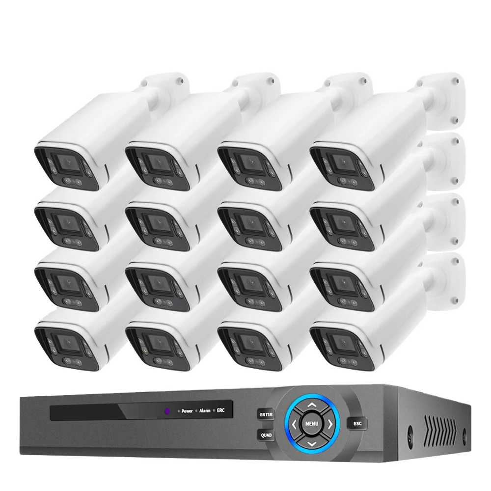 

Factory Supply 16 Outdoor Face Detection H.265 4K 8MP Wired POE IP Network Security Cctv Systems