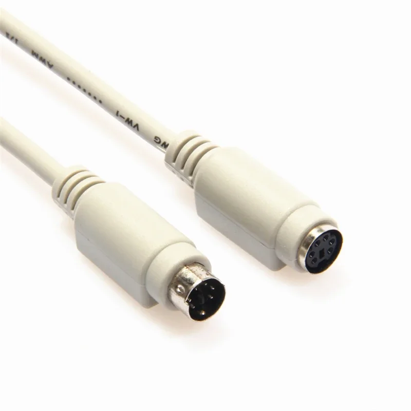 6 Pin PS2 PS/2 Male To Female Extender Cable Adapter Joiner Connector 6Pin Keyboard Mouse Extension Cable Wire