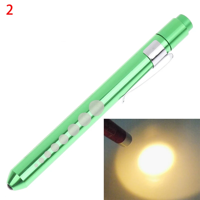 LED Flashlight Work Light First Aid Pen Light Torch Lamp Pupil Gauge Measurement Portable Medical Pen light