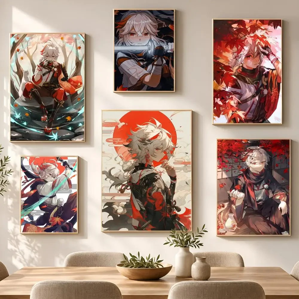 Art Genshin Impact Kaedehara Kazuha Poster   Aesthetic Room Decor Bedroom Dorm Gaming Room Home Decoration Gift