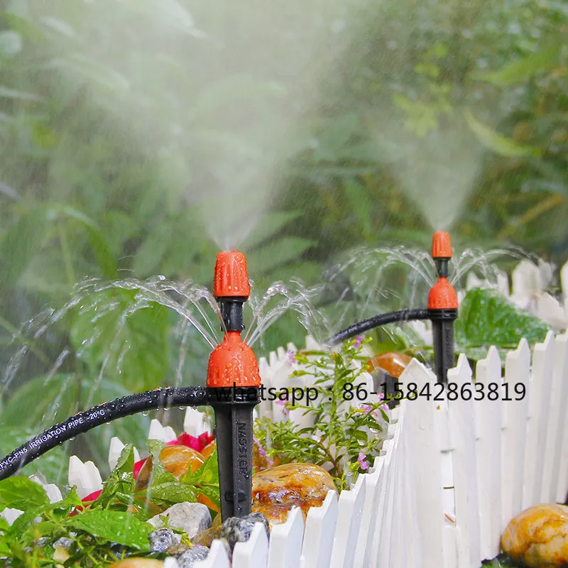 Semi-Automatic Drip Irrigation Kit, Dual Purpose Atomizing Nozzle Sprayer for Potted Flower Plants
