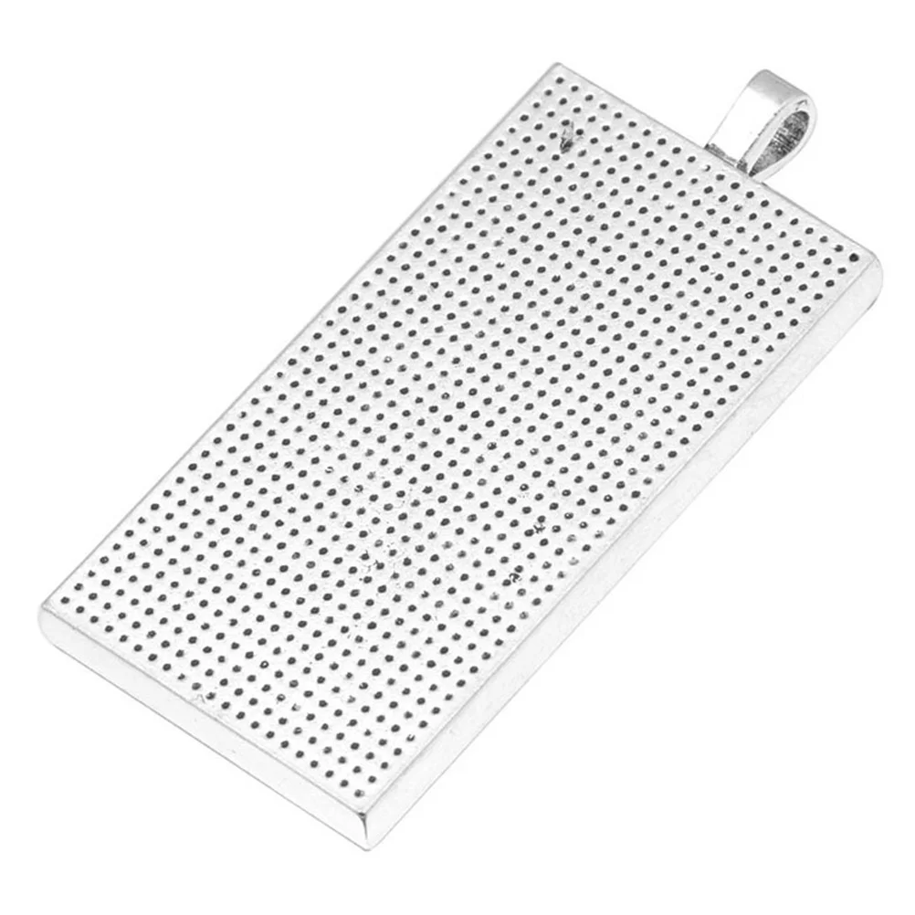 

10 шт., винтажные подносы для подвесок из сплава, серебро 50 мм для самостоятельного изготовления ювелирных изделий из смолы, винтажные подносы для подвесок из сплава