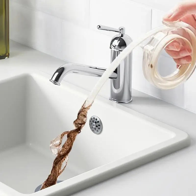 Herramienta de drenaje para eliminar obstrucciones, removedor de vello, serpiente de pelo, abridor de drenaje, desatascar su fregadero, ducha, bañera, 17 pulgadas