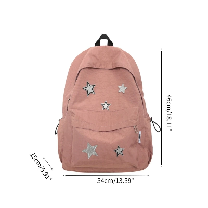 E74B Fashion Nylon School Backpack Laptop Backpack School Bag for Student Teenagers Boys Girls Travel Casual Book Bags