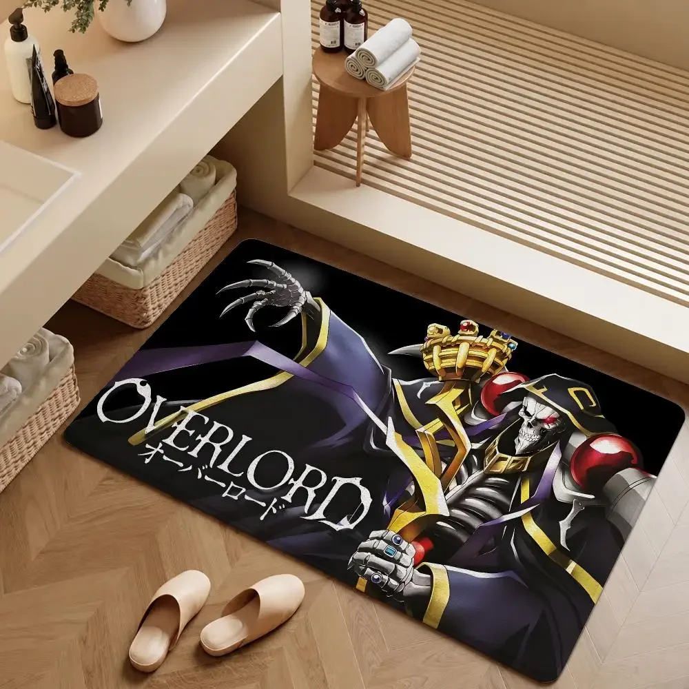 Anime Overlord Ainz Albedo Shalltear Floor Mat Soft Flannel Entrance Doormat Non-Slip Washable Rug Bedroom Kitchen Home Decor